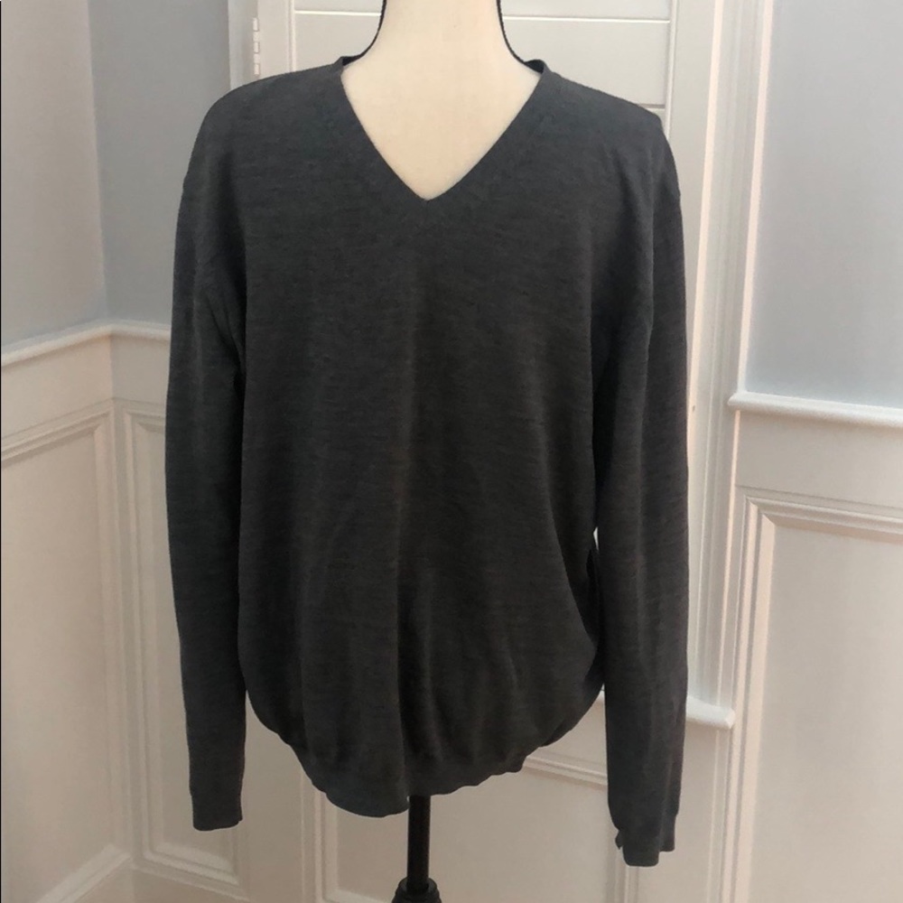 Men’s Rene Lezard Wool Sweater Suede Elbow Patches